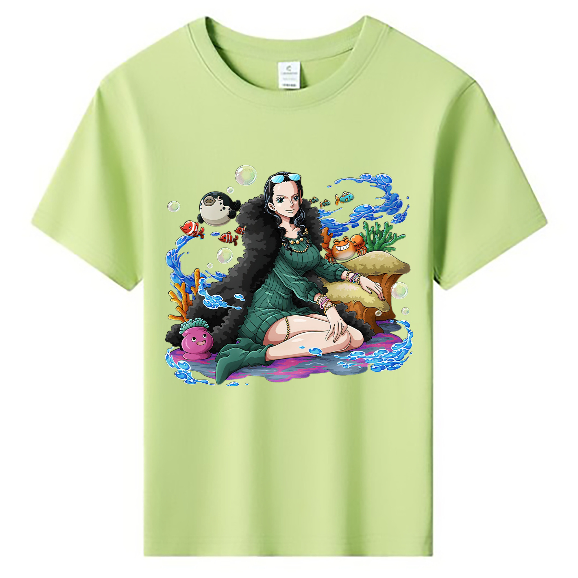 ワンピース ニコ・ロビン ONE PIECE Nico Robin 綿100％キッズTシャツ（フロントプリント）
